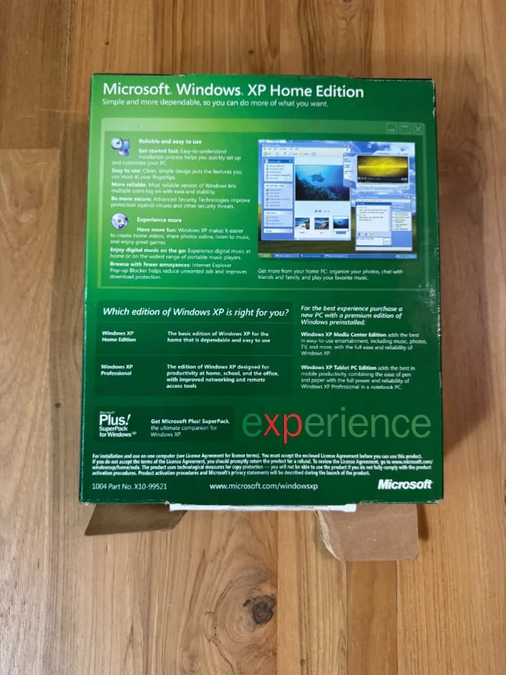 Microsoft Windows XP Home Edition Version 2002 w/ Product Install Key & Box